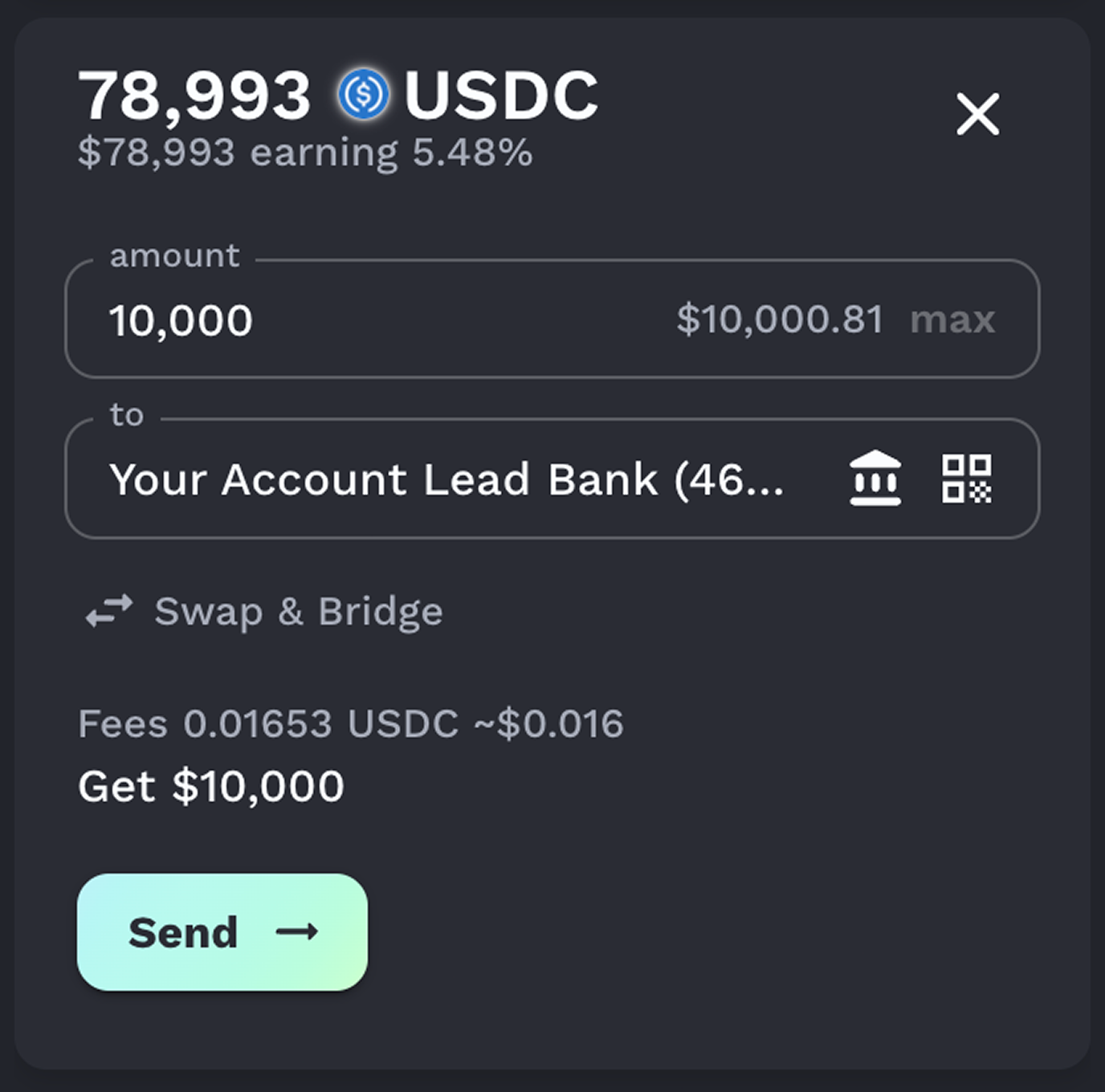 USDC in Fluidkey